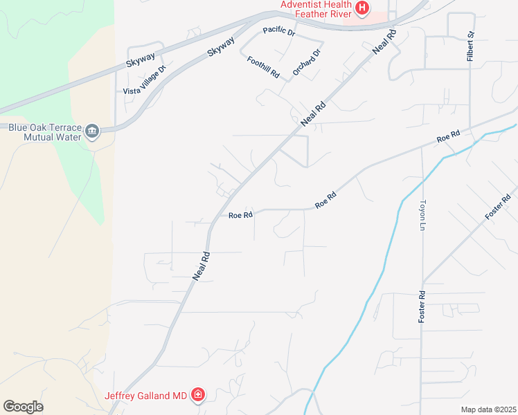 map of restaurants, bars, coffee shops, grocery stores, and more near 101 Roe Road in Paradise