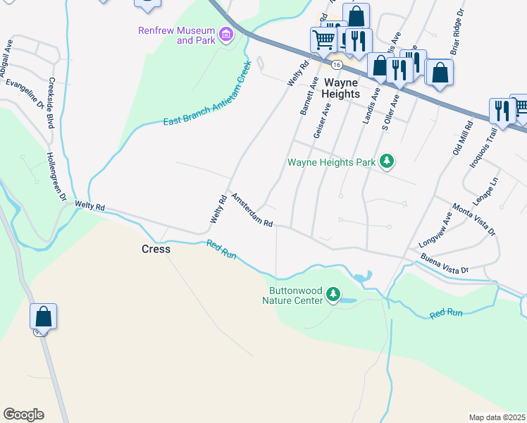 map of restaurants, bars, coffee shops, grocery stores, and more near 437 Barnett Avenue in Waynesboro