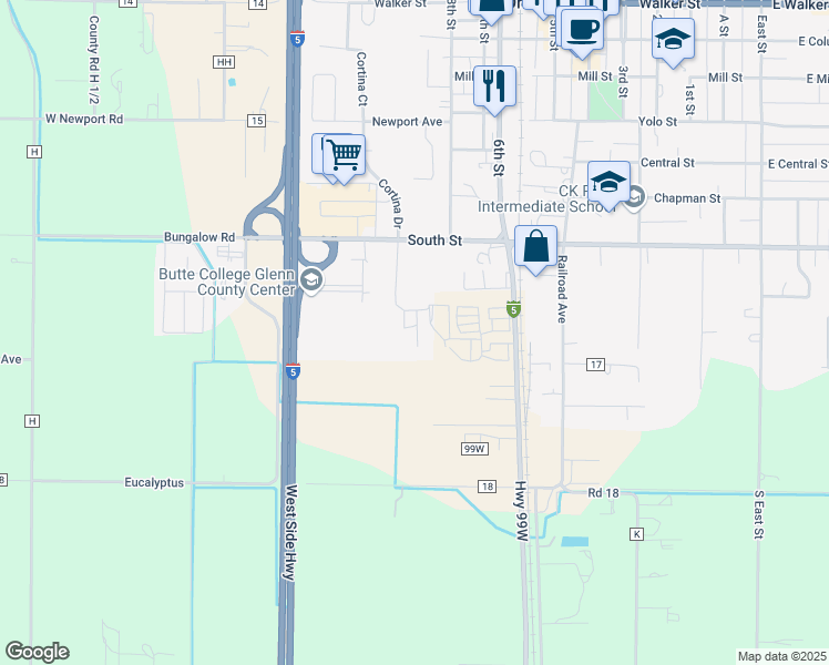 map of restaurants, bars, coffee shops, grocery stores, and more near 1403 Cortina Drive in Orland