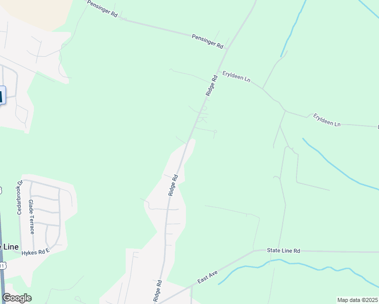 map of restaurants, bars, coffee shops, grocery stores, and more near 14954 Ridge Road in Waynesboro