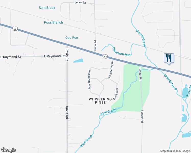 map of restaurants, bars, coffee shops, grocery stores, and more near 10238 Wayward Wind Drive in Indianapolis