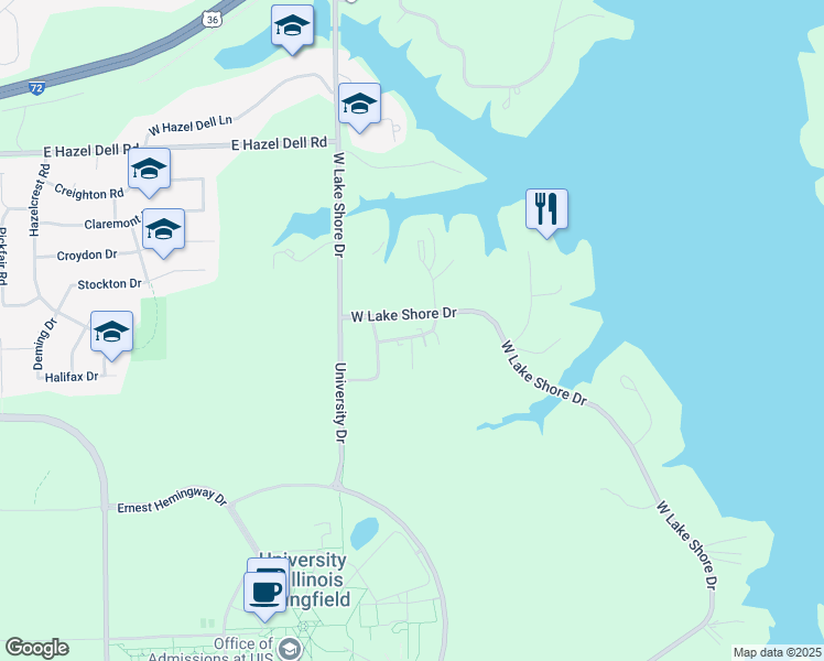 map of restaurants, bars, coffee shops, grocery stores, and more near 2739 Dartmouth Drive in Springfield