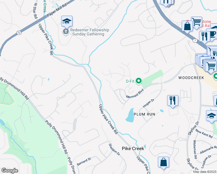 map of restaurants, bars, coffee shops, grocery stores, and more near 5016 North Tupelo Turn in Wilmington