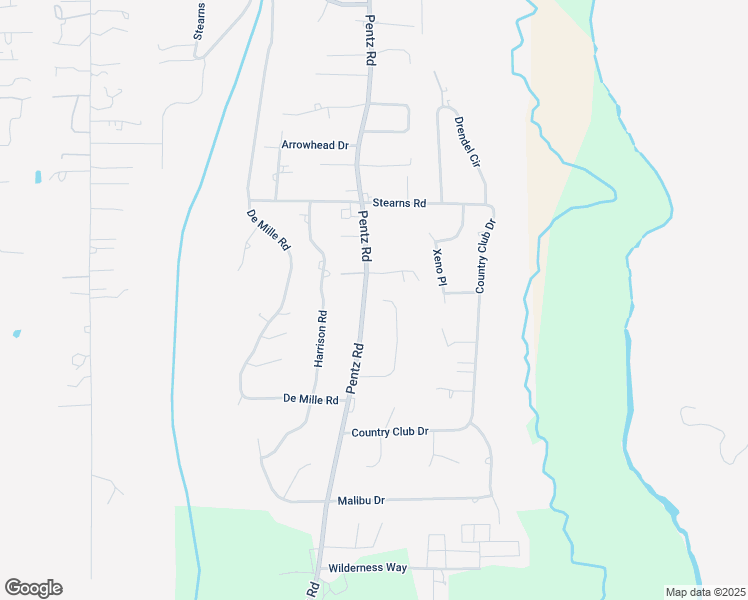map of restaurants, bars, coffee shops, grocery stores, and more near 5438 Pentz Road in Paradise
