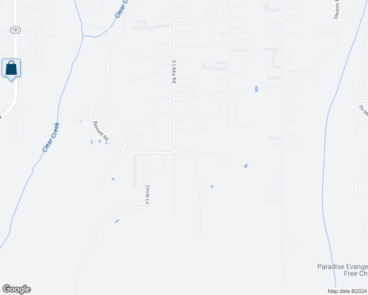 map of restaurants, bars, coffee shops, grocery stores, and more near 1429 Bennett Road in Paradise