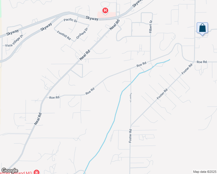 map of restaurants, bars, coffee shops, grocery stores, and more near 5228 Jarvis Lane in Paradise