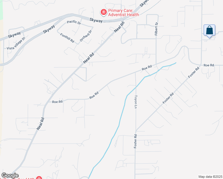 map of restaurants, bars, coffee shops, grocery stores, and more near 5228 Jarvis Lane in Paradise