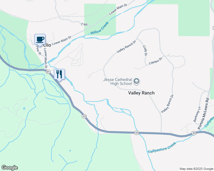 map of restaurants, bars, coffee shops, grocery stores, and more near 70 Silver Sage Drive in Clio