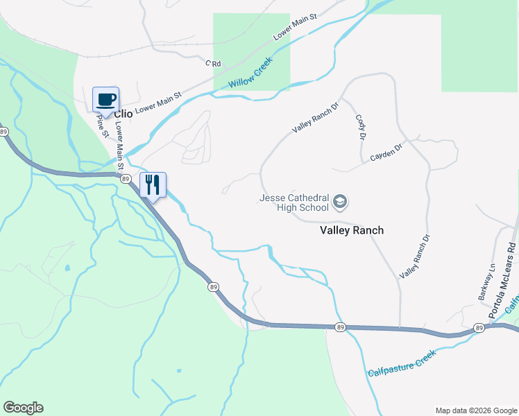 map of restaurants, bars, coffee shops, grocery stores, and more near 70 Silver Sage Drive in Clio