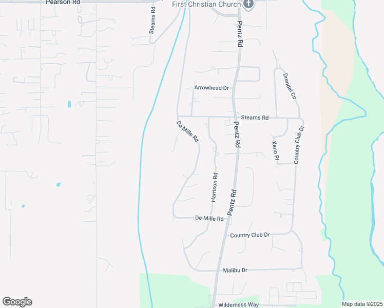 map of restaurants, bars, coffee shops, grocery stores, and more near 2182 De Mille Road in Paradise