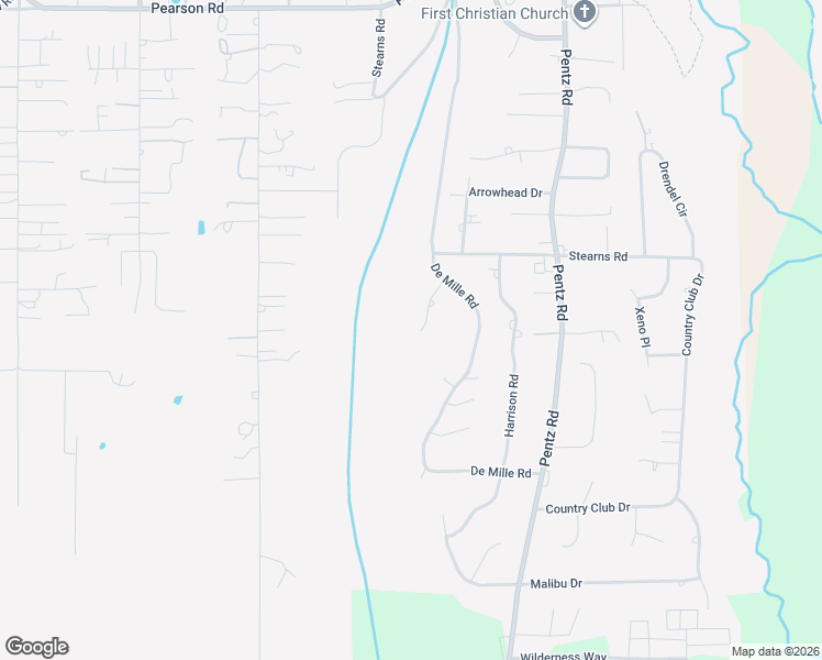 map of restaurants, bars, coffee shops, grocery stores, and more near 5461 Alpine Court in Paradise