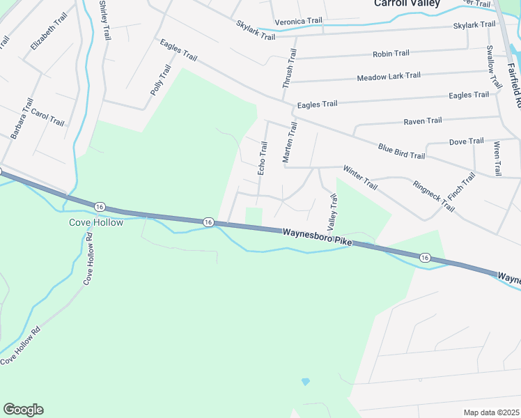 map of restaurants, bars, coffee shops, grocery stores, and more near 25 Echo Trail in Fairfield