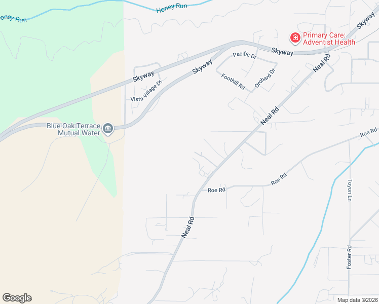 map of restaurants, bars, coffee shops, grocery stores, and more near 146 Jay Bird Lane in Paradise
