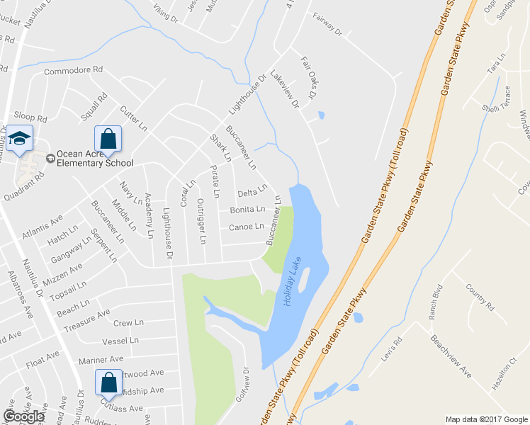 map of restaurants, bars, coffee shops, grocery stores, and more near 913 Bonita Lane in Stafford Township