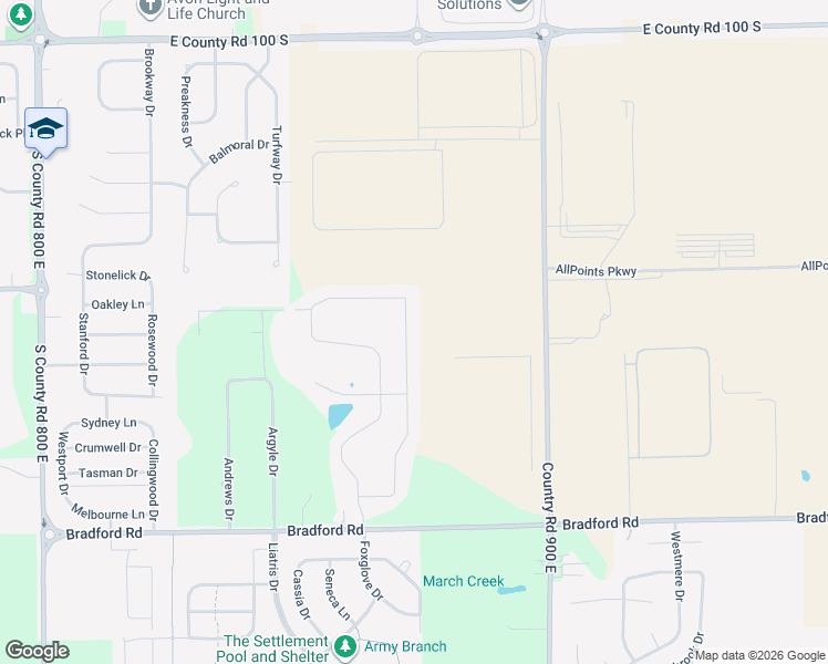 map of restaurants, bars, coffee shops, grocery stores, and more near 1594 Wedgewood Place in Avon