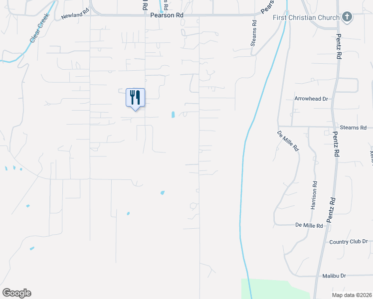 map of restaurants, bars, coffee shops, grocery stores, and more near 1575 La Grand View Road in Paradise