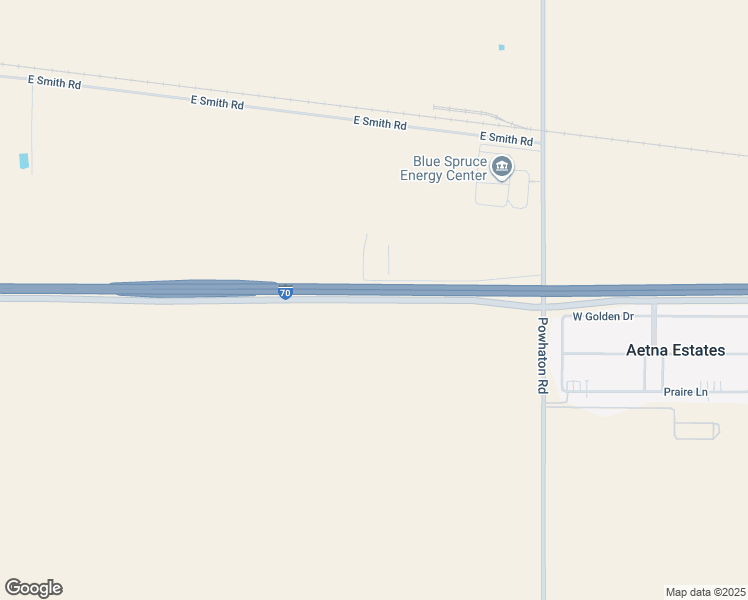 map of restaurants, bars, coffee shops, grocery stores, and more near 26500 Interstate 70 Frontage Road in Aurora