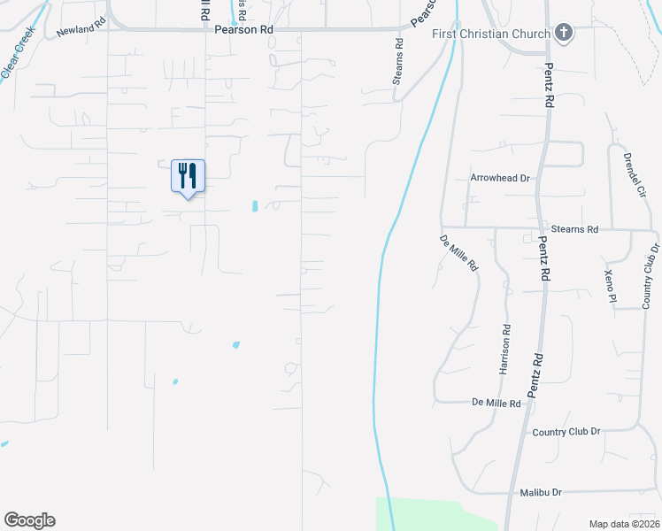map of restaurants, bars, coffee shops, grocery stores, and more near 1624 Henderson Lane in Paradise