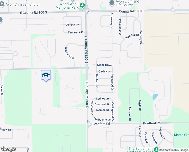 map of restaurants, bars, coffee shops, grocery stores, and more near 1581 Dan Jones Road in Avon