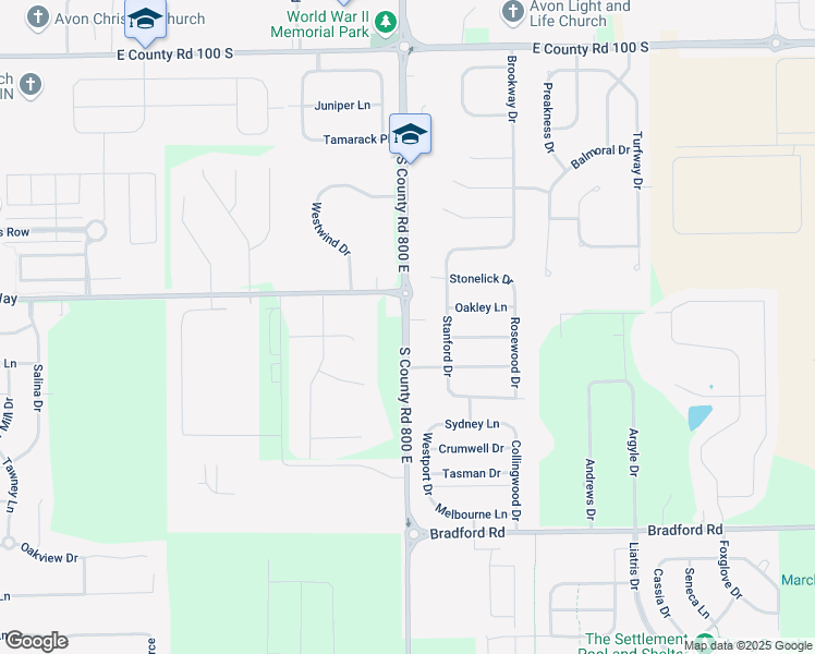 map of restaurants, bars, coffee shops, grocery stores, and more near 1581 Dan Jones Road in Avon