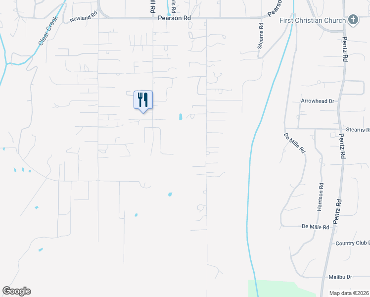 map of restaurants, bars, coffee shops, grocery stores, and more near 1557 La Grand View Road in Paradise