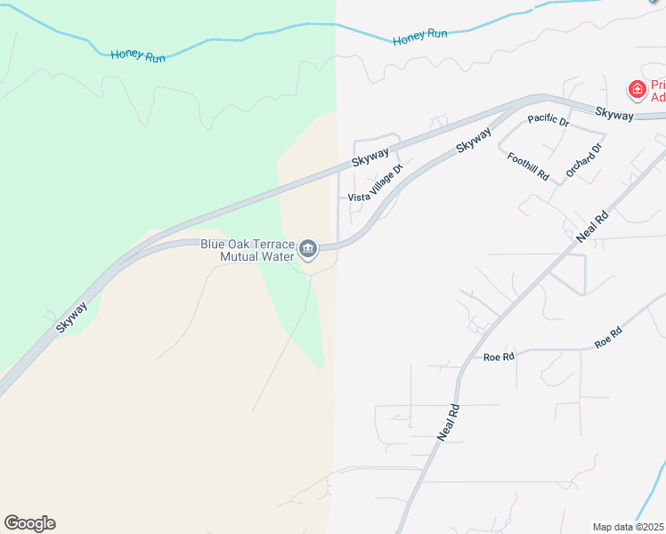 map of restaurants, bars, coffee shops, grocery stores, and more near Bay Tree Drive in Paradise