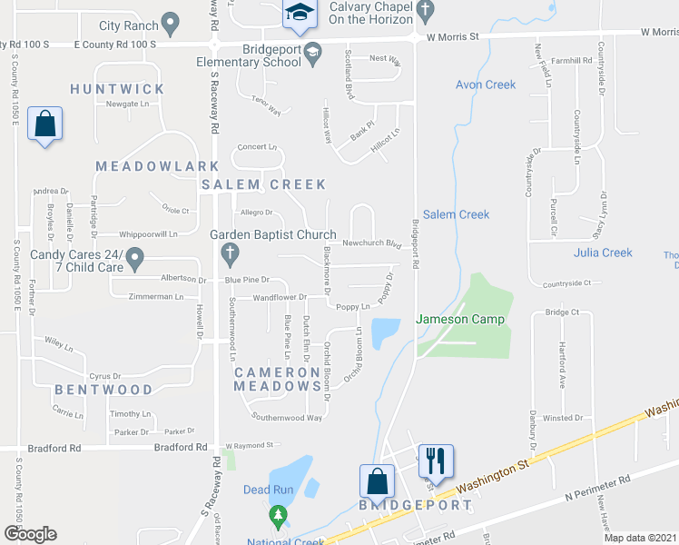 map of restaurants, bars, coffee shops, grocery stores, and more near 8943 Cardinal Flower Lane in Indianapolis