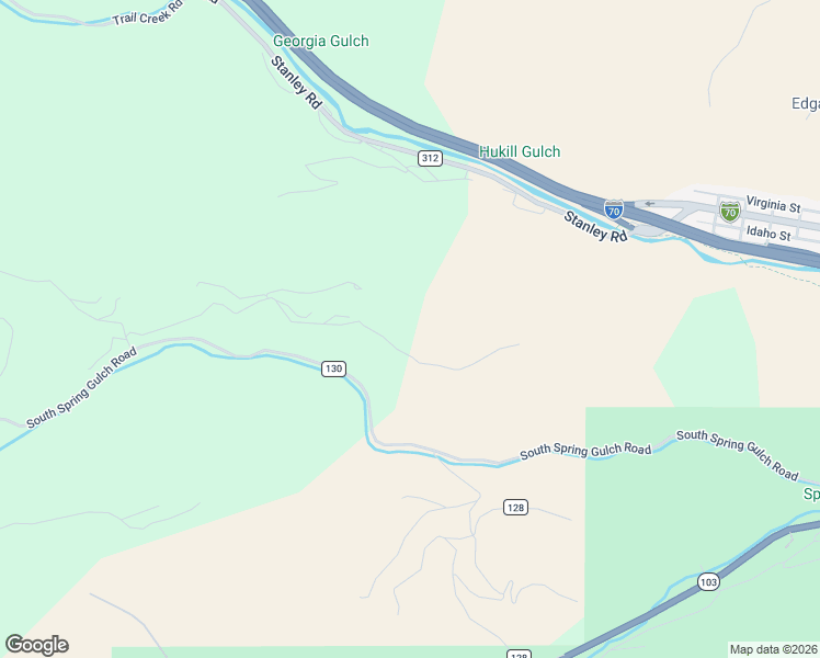 map of restaurants, bars, coffee shops, grocery stores, and more near 379 Raven Drive in Idaho Springs