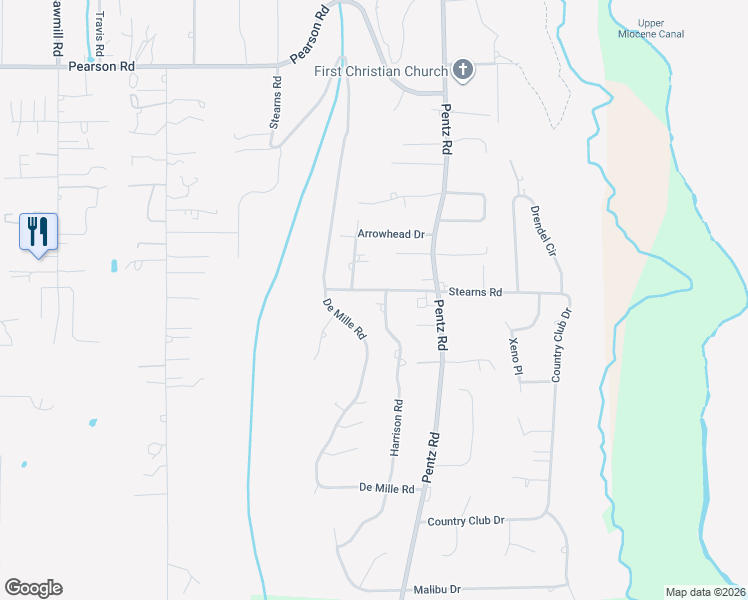 map of restaurants, bars, coffee shops, grocery stores, and more near 5519 Harrison Road in Paradise
