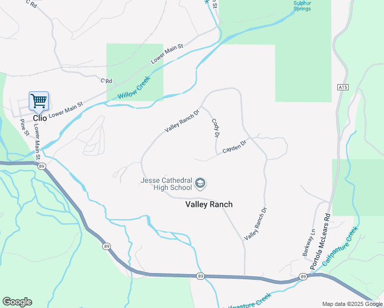 map of restaurants, bars, coffee shops, grocery stores, and more near 155 Cayden Drive in Portola