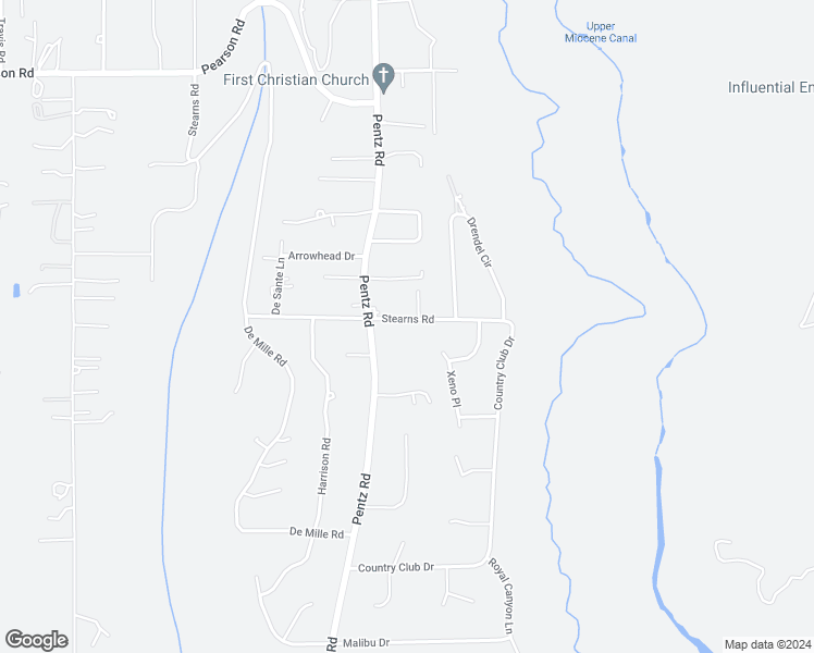 map of restaurants, bars, coffee shops, grocery stores, and more near 2336 Stearns Road in Paradise