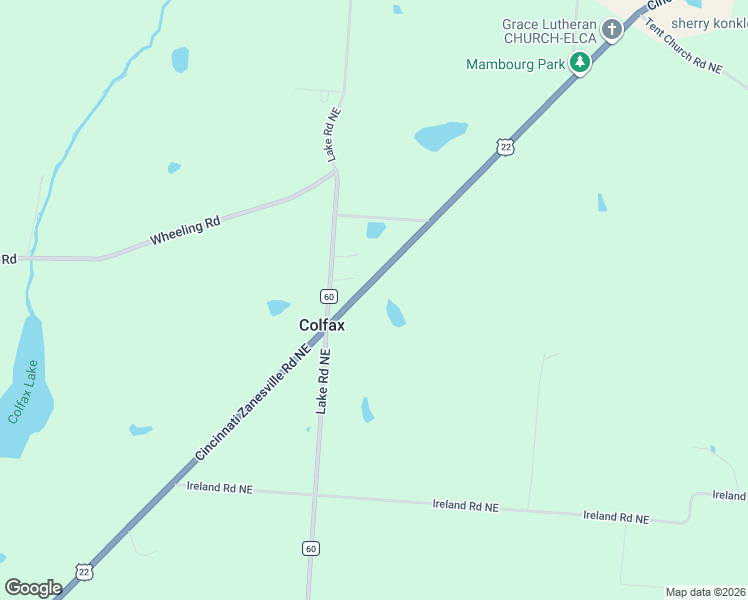 map of restaurants, bars, coffee shops, grocery stores, and more near 5079 Cincinnati Zanesville Road Northeast in Lancaster