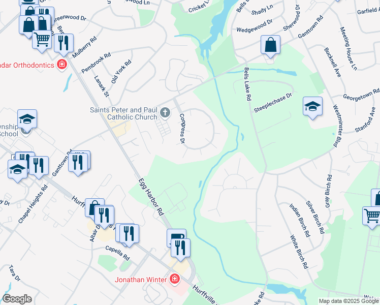 map of restaurants, bars, coffee shops, grocery stores, and more near 1729 Lee Court in Washington Township