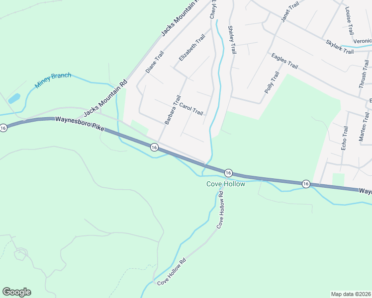 map of restaurants, bars, coffee shops, grocery stores, and more near 63 Old Waynesboro Road in Fairfield