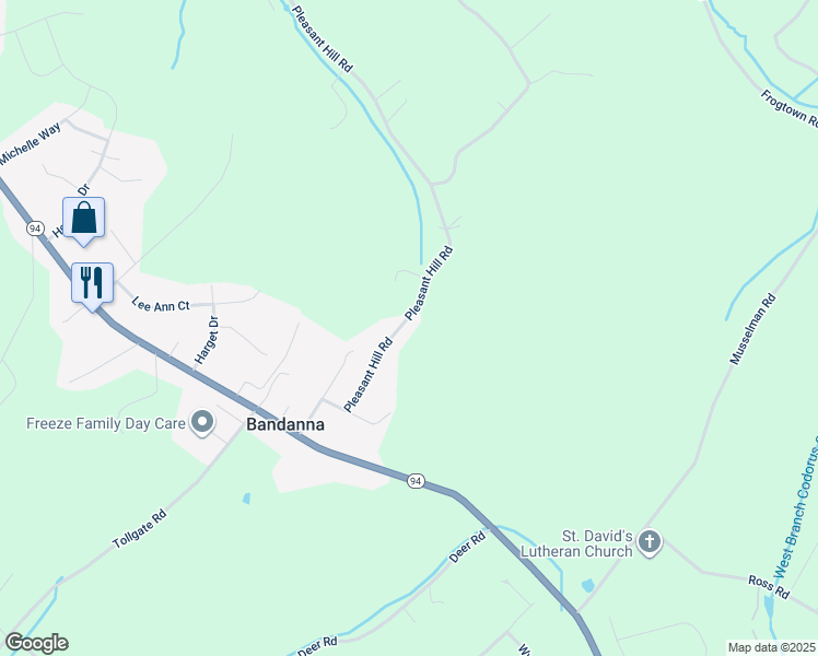map of restaurants, bars, coffee shops, grocery stores, and more near 2770 Pleasant Hill Road in Hanover