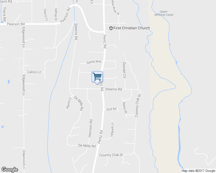 map of restaurants, bars, coffee shops, grocery stores, and more near 2331 Stearns Road in Paradise