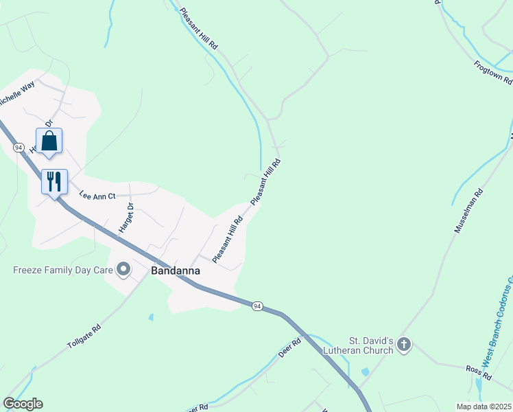 map of restaurants, bars, coffee shops, grocery stores, and more near 2770 Pleasant Hill Road in Hanover