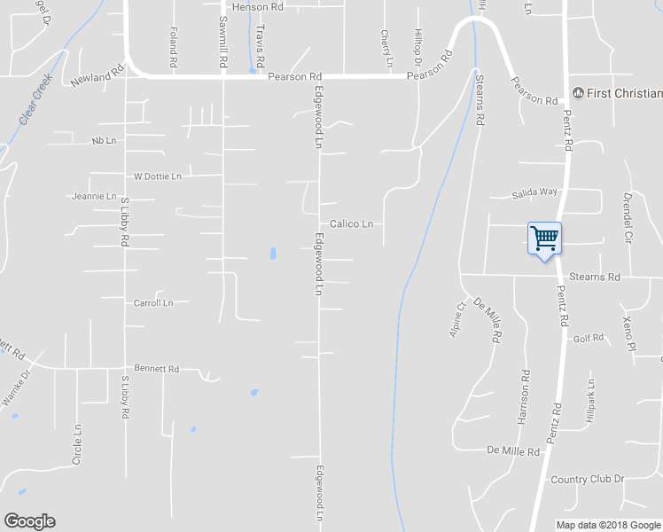 map of restaurants, bars, coffee shops, grocery stores, and more near 1610 Jaramillo Lane in Paradise