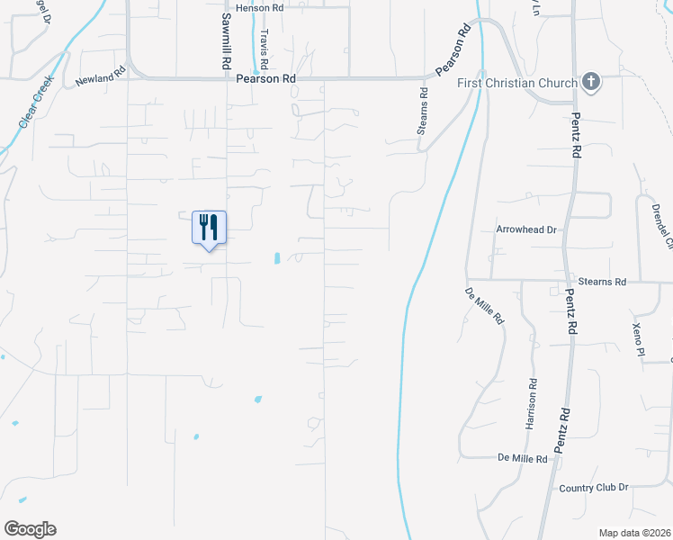 map of restaurants, bars, coffee shops, grocery stores, and more near 1610 Jaramillo Lane in Paradise