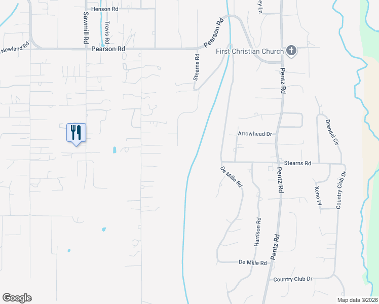 map of restaurants, bars, coffee shops, grocery stores, and more near 5368 Breezewood Drive in Paradise