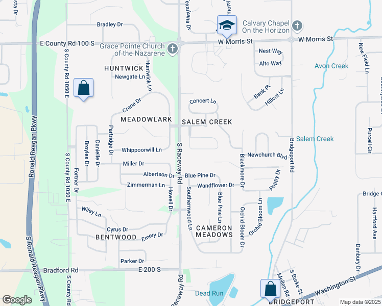 map of restaurants, bars, coffee shops, grocery stores, and more near 9223 Timpani Way in Indianapolis
