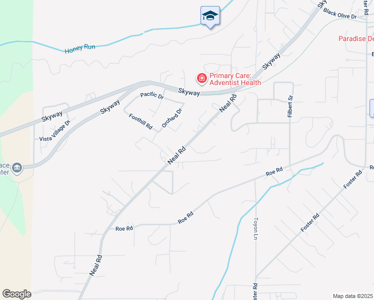map of restaurants, bars, coffee shops, grocery stores, and more near 300 Starlight Court in Paradise
