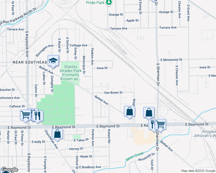 map of restaurants, bars, coffee shops, grocery stores, and more near 3320 Carpenter Court in Indianapolis