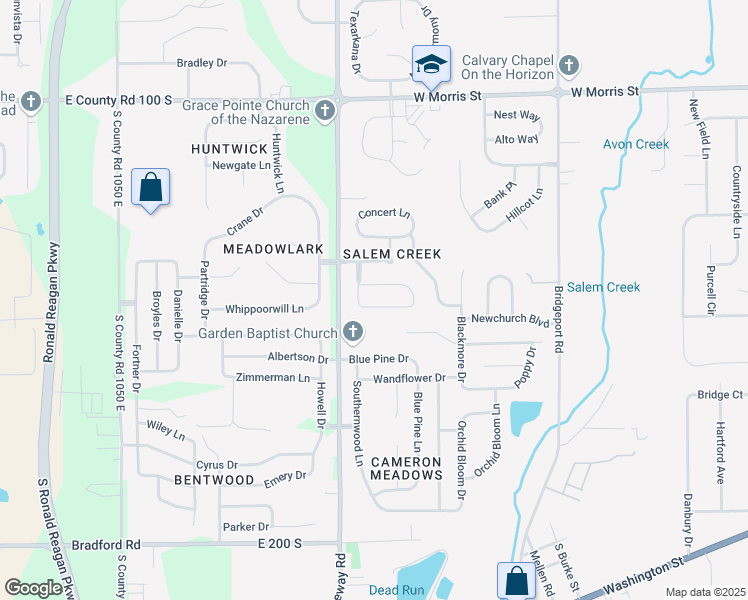 map of restaurants, bars, coffee shops, grocery stores, and more near 9208 Timpani Way in Indianapolis