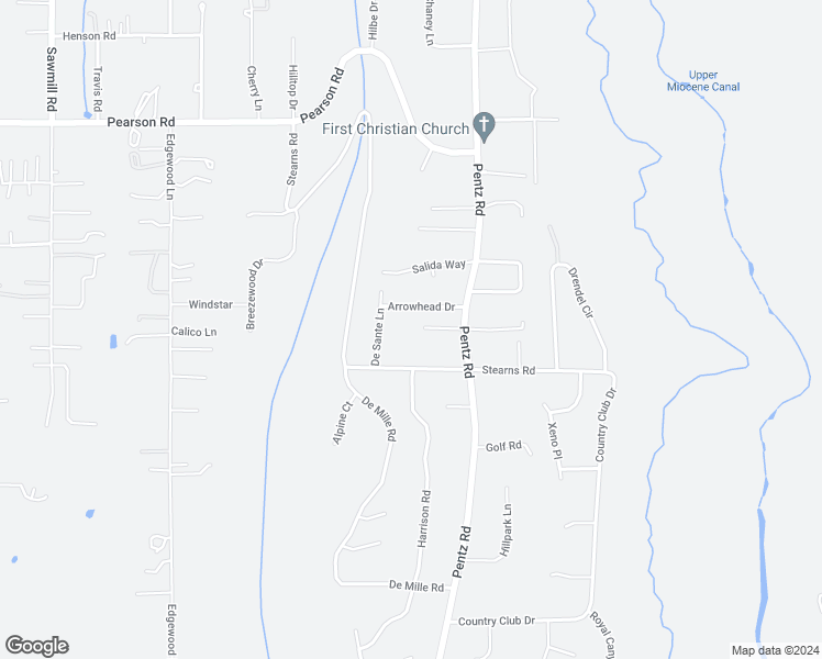 map of restaurants, bars, coffee shops, grocery stores, and more near 1830 Mosure Lane in Paradise