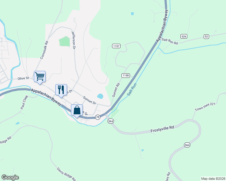 map of restaurants, bars, coffee shops, grocery stores, and more near 44511 Sunset Road in Caldwell