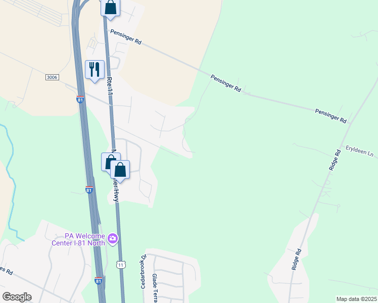 map of restaurants, bars, coffee shops, grocery stores, and more near 1636 Alphin Way in Greencastle