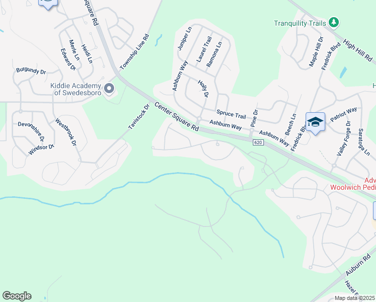 map of restaurants, bars, coffee shops, grocery stores, and more near 118 Somerfield Road in Woolwich Township