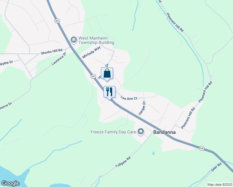 map of restaurants, bars, coffee shops, grocery stores, and more near 25 Utz Dr in Hanover