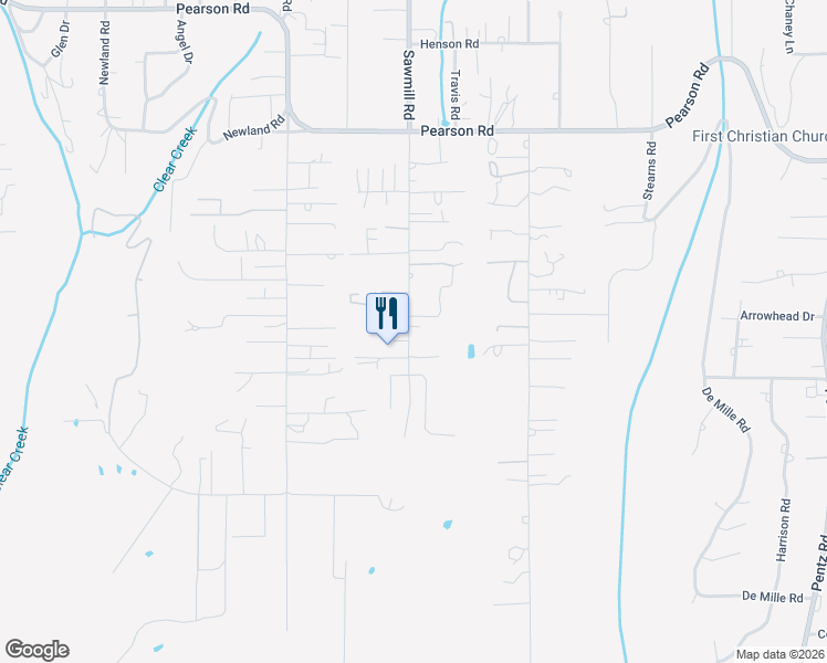 map of restaurants, bars, coffee shops, grocery stores, and more near 5366 Sawmill Road in Paradise